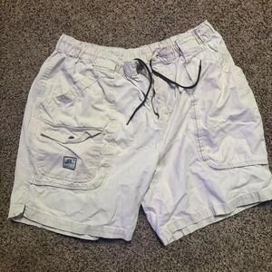 Key-street Men's White and Cream Shorts